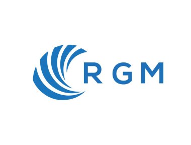 Beyaz arka planda RGM harf logosu tasarımı. RGM yaratıcı daire harfi logosu konsepti. RGM harf tasarımı.