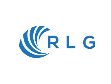 Beyaz arkaplanda RLG harf logosu tasarımı. RLG yaratıcı daire harfi logosu konsepti. RLG harf tasarımı.