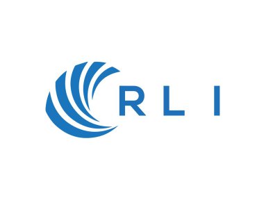 Beyaz arka planda RLI harf logosu tasarımı. RLI yaratıcı daire harfi logosu konsepti. RLI harf tasarımı.
