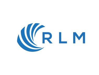 RLM letter logo design on white background. RLM creative circle letter logo concept. RLM letter design.