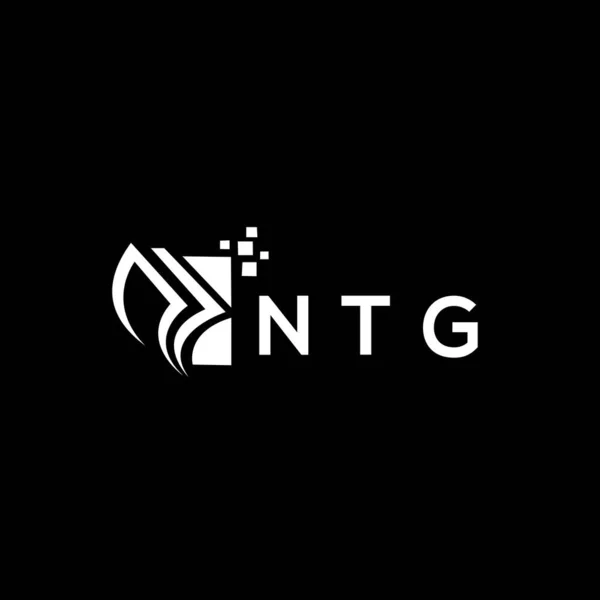 Ntg Credit Repair Accounting Logo Design Black Background Ntg Creative — ストックベクタ