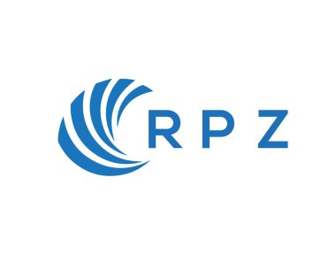 Beyaz arka planda RPZ harf logosu tasarımı. RPZ yaratıcı daire harfi logosu konsepti. RPZ harf tasarımı.