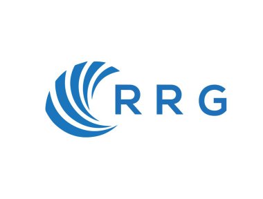 Beyaz arka planda RRG harf logosu tasarımı. RRG yaratıcı daire harfi logosu konsepti. RRG harf tasarımı.