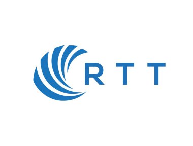 Beyaz arka planda RTT harf logosu tasarımı. RTT yaratıcı daire harfi logosu konsepti. RTT harf tasarımı.