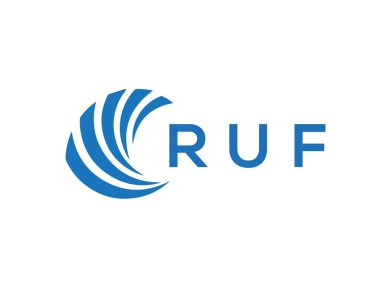 Beyaz arka planda DBC harf logosu tasarımı. DBC yaratıcı daire harfi logosu. RUF harf tasarımı.