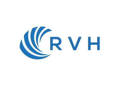 RVH letter logo design on white background. RVH creative circle letter logo concept. RVH letter design.