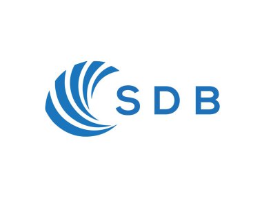 Beyaz arkaplanda SDB harfi logo tasarımı. SDB yaratıcı daire harfi logosu konsepti. SDB harf tasarımı.