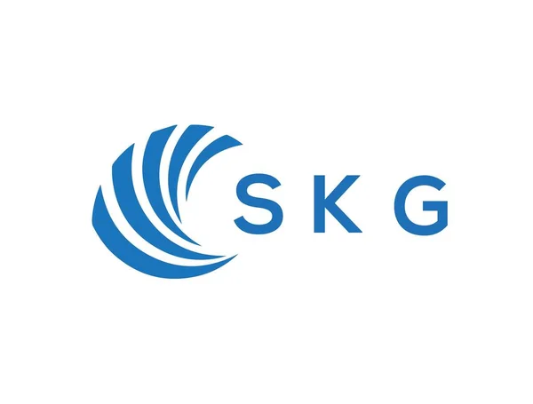 Skg Letter Logo Design White Background Skg Creative Circle Letter — Stok Vektör