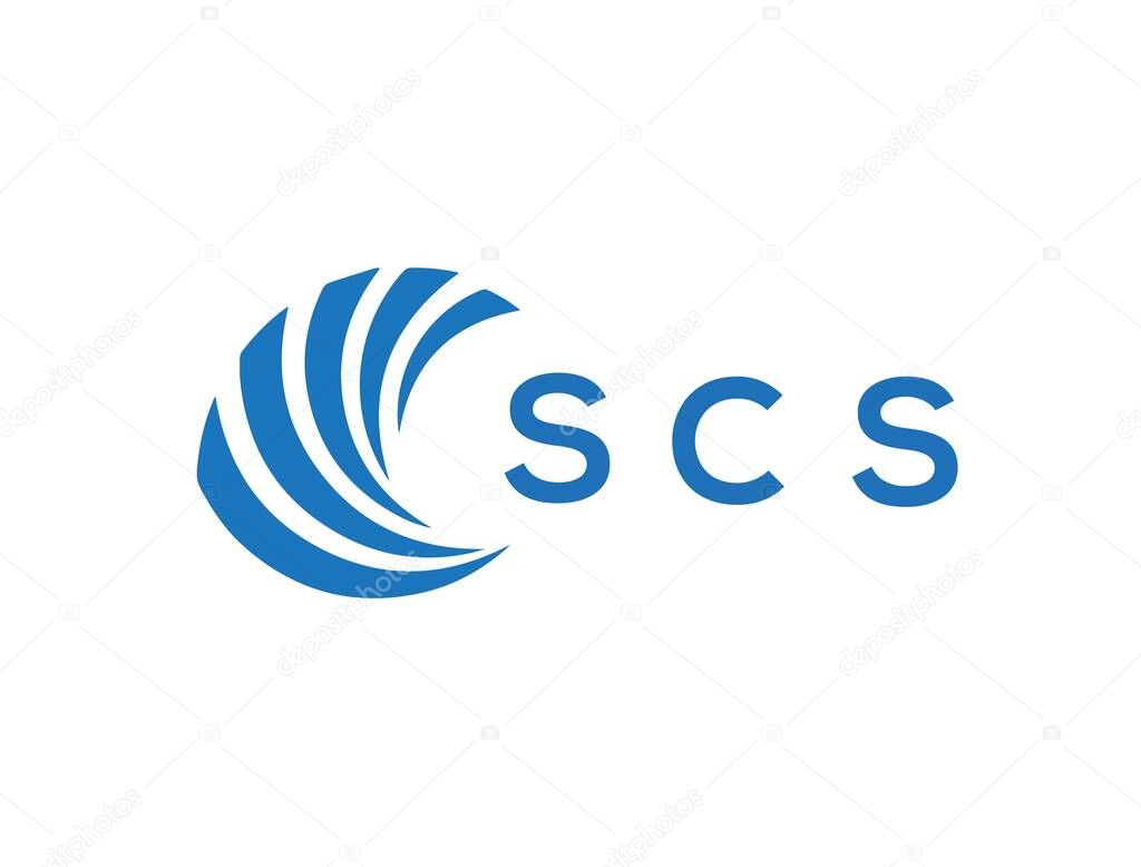 SCS letter logo design on white background. SCS creative circle letter logo concept. SCS letter design.
