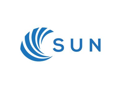 SUN letter logo design on white background. SUN creative circle letter logo concept. SUN letter design.