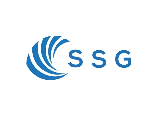 Ssg Letter Logo Design White Background Ssg Creative Circle Letter — Stok Vektör