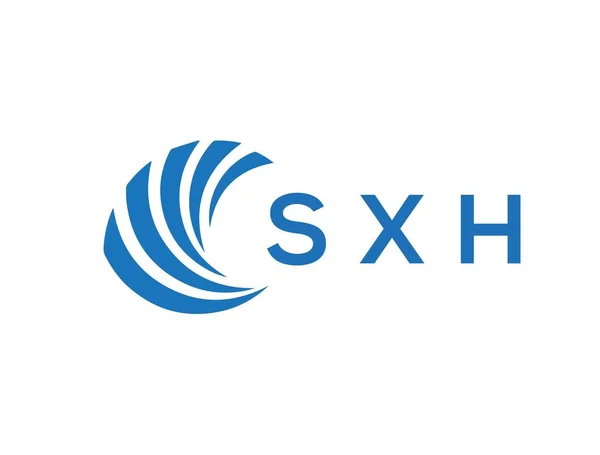 Sxh Letter Logo Design White Background Sxh Creative Circle Letter — ストックベクタ