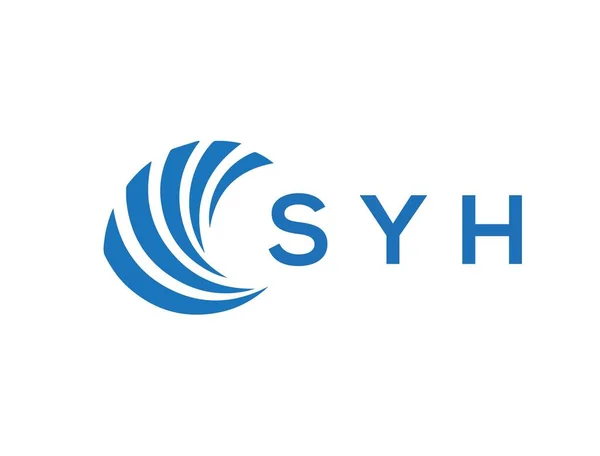 Syh Letter Logo Design White Background Syh Creative Circle Letter — Stockový vektor