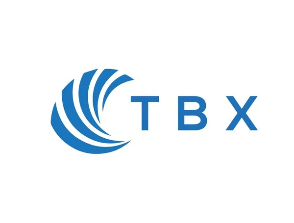 Tbx Letter Logo Design White Background Tbx Creative Circle Letter — Vetor de Stock
