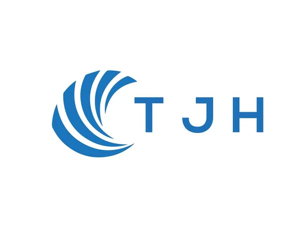Tjh Letter Logo Design White Background Tjh Creative Circle Letter — ストックベクタ
