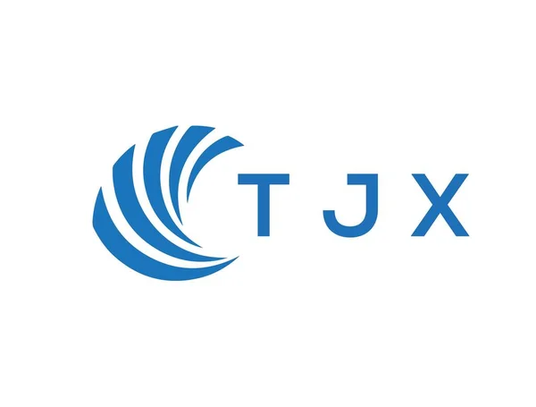 Tjx Letter Logo Design White Background Tjx Creative Circle Letter — Stok Vektör