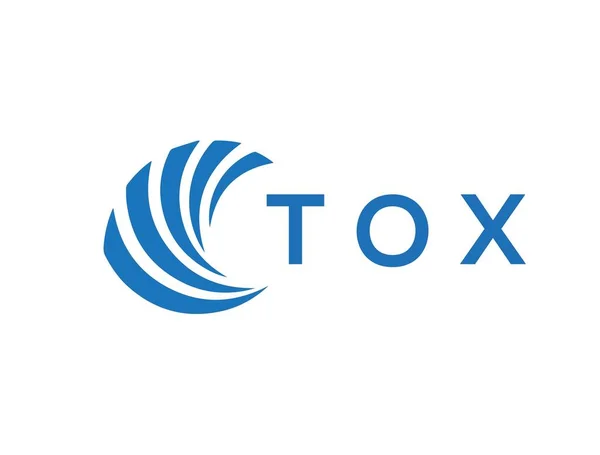 Tox Letter Logo Design White Background Tox Creative Circle Letter — Stok Vektör