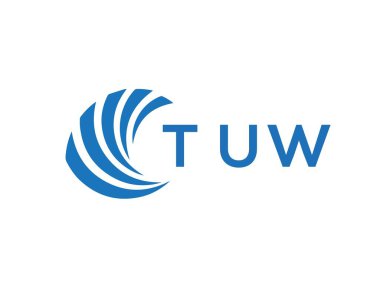 TUW letter logo design on white background. TUW creative circle letter logo concept. TUW letter design.