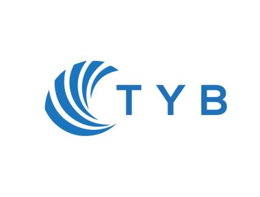 TYB letter logo design on white background. TYB creative circle letter logo concept. TYB letter design.