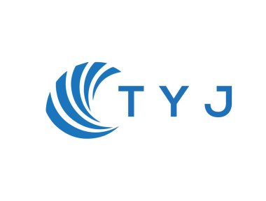 TYJ letter logo design on white background. TYJ creative circle letter logo concept. TYJ letter design.