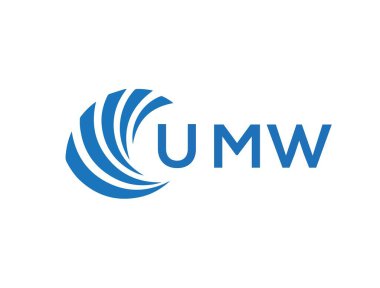 UMW letter logo design on white background. UMW creative circle letter logo concept. UMW letter design.