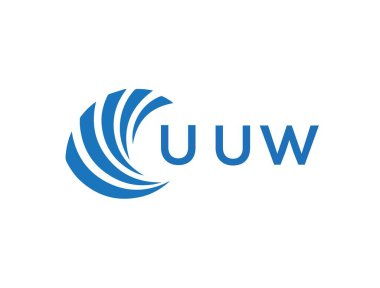 UUW letter logo design on white background. UUW creative circle letter logo concept. UUW letter design.