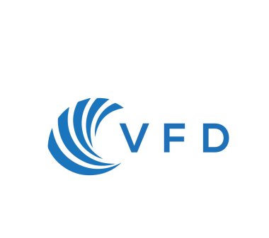 VFD letter logo design on white background. VFD creative circle letter logo concept. VFD letter design.