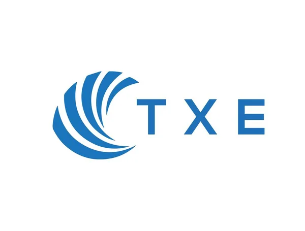 Txe Letter Logo Design White Background Txe Creative Circle Letter — Vetor de Stock