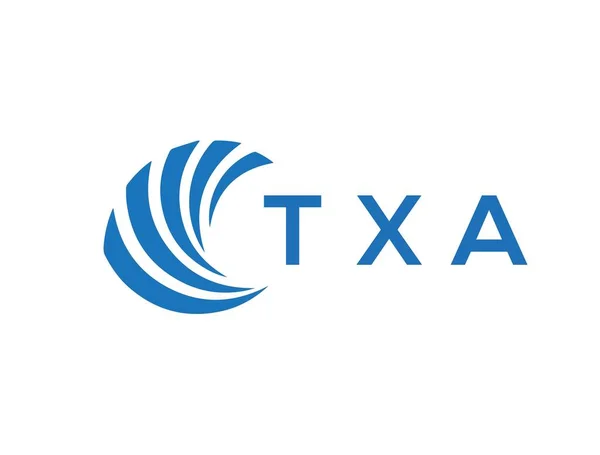 Txa Letter Logo Design White Background Txa Creative Circle Letter — Vetor de Stock