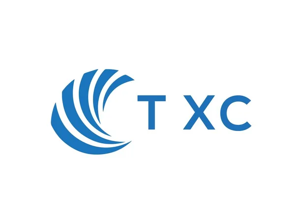 Txc Letter Logo Design White Background Txc Creative Circle Letter — Stok Vektör