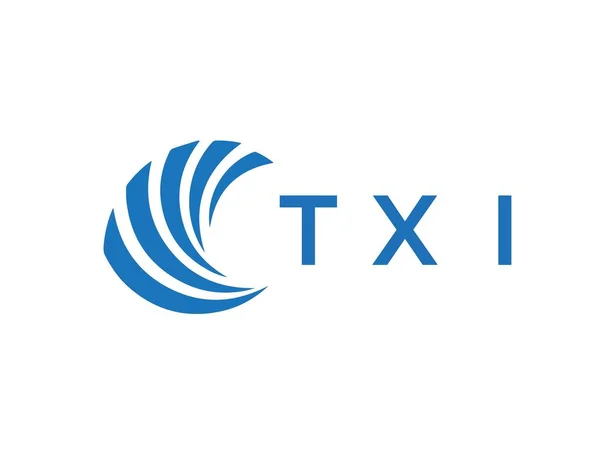 Txi Letter Logo Design White Background Txi Creative Circle Letter — Stok Vektör