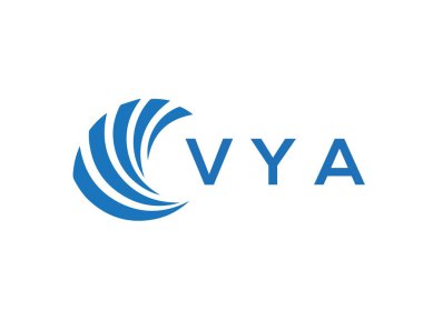 VYA letter logo design on white background. VYA creative circle letter logo concept. VYA letter design.