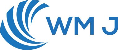 WMJ letter logo design on white background. WMJ creative circle letter logo concept. WMJ letter design.