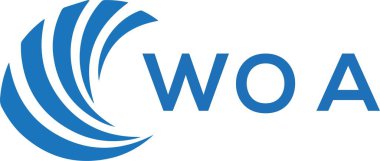WOA letter logo design on white background. WOA creative circle letter logo concept. WOA letter design.