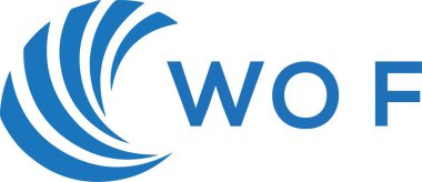WOF letter logo design on white background. WOF creative circle letter logo concept. WOF letter design.