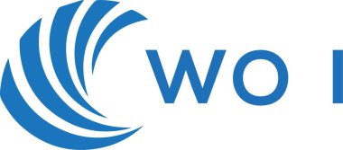 WOI letter logo design on white background. WOI creative circle letter logo concept. WOI letter design.
