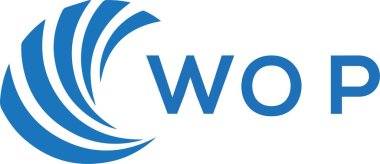 WOP letter logo design on white background. WOP creative circle letter logo concept. WOP letter design.