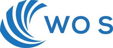 WOS letter logo design on white background. WOS creative circle letter logo concept. WOS letter design.