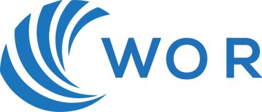 WOR letter logo design on white background. WOR creative circle letter logo concept. WOR letter design.
