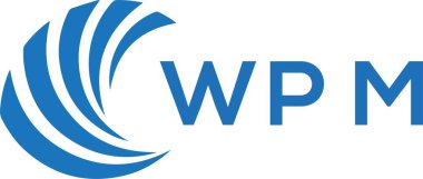 WPM letter logo design on white background. WPM creative circle letter logo concept. WPM letter design.