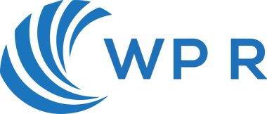 WPR letter logo design on white background. WPR creative circle letter logo concept. WPR letter design.