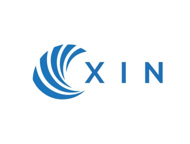 XIN letter logo design on white background. XIN creative circle letter logo concept. XIN letter design.