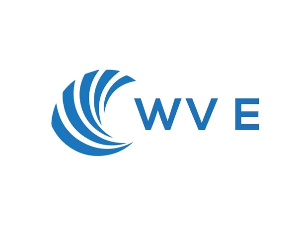 Wve Letter Logo Design White Background Wve Creative Circle Letter — Archivo Imágenes Vectoriales