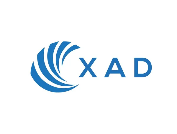 Xad Letter Logo Design White Background Xad Creative Circle Letter — 스톡 벡터