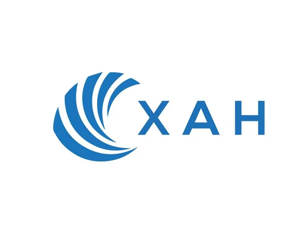 Xah Letter Logo Design White Background Xah Creative Circle Letter — ストックベクタ