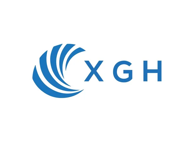 Xgh Letter Logo Design White Background Xgh Creative Circle Letter — ストックベクタ