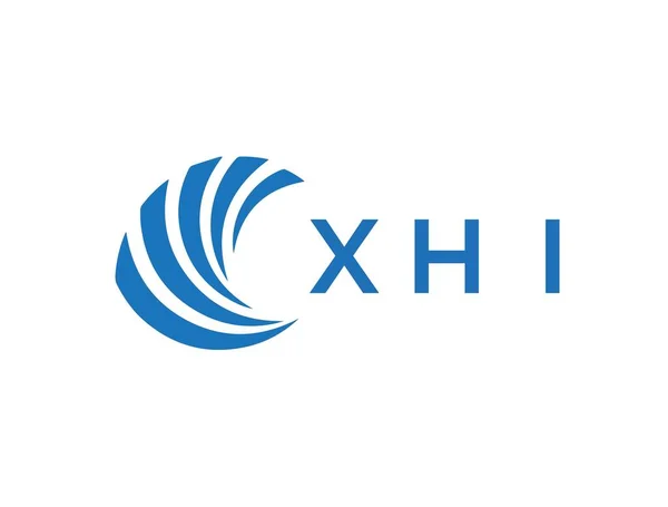 Xhi Letter Logo Design White Background Xhi Creative Circle Letter — ストックベクタ