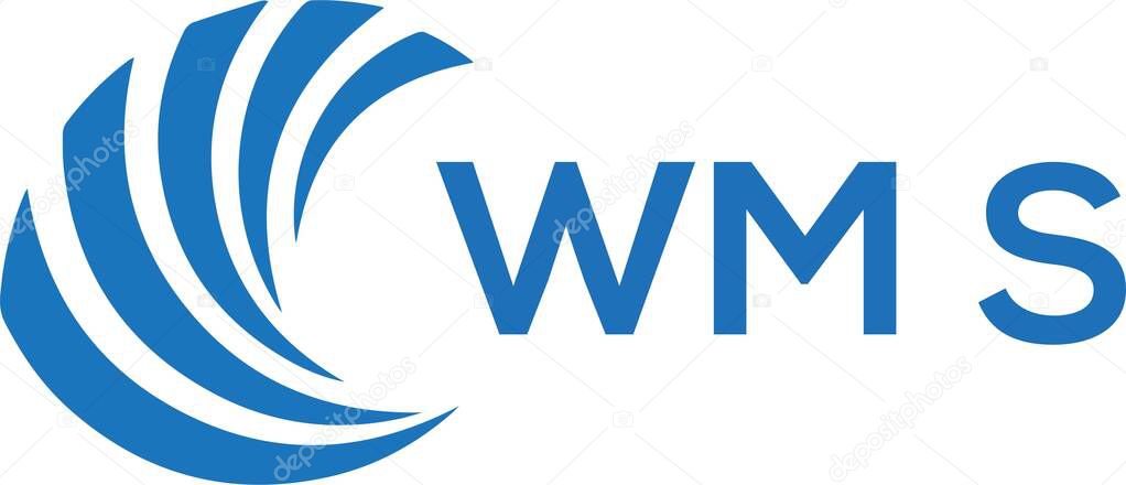 WMS letter logo design on white background. WMS creative circle letter logo concept. WMS letter design.