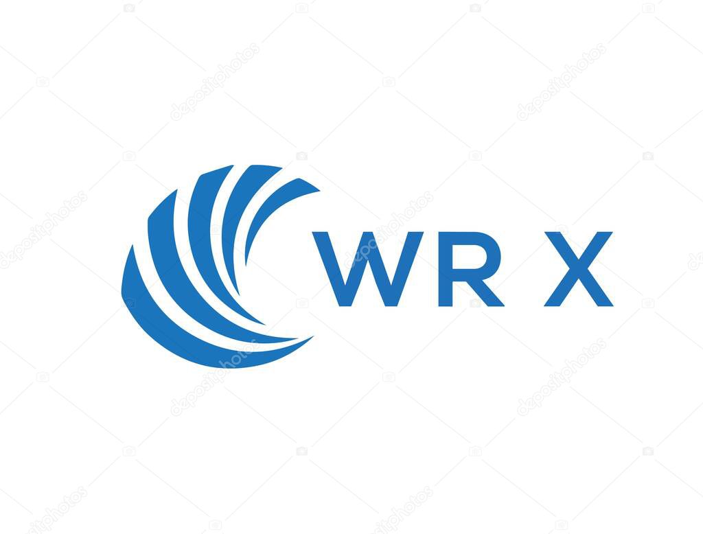 WRX letter logo design on white background. WRX creative circle letter logo concept. WRX letter design.