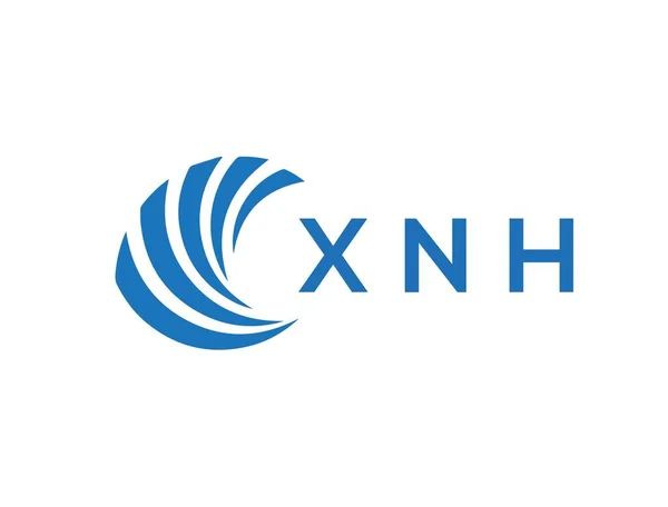 Xnh Letter Logo Design White Background Xnh Creative Circle Letter — ストックベクタ